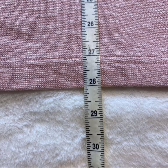 J Crew Vintage Fleece Heathered Pink Turtleneck Long Sleeve Size Large - Picture 8 of 9